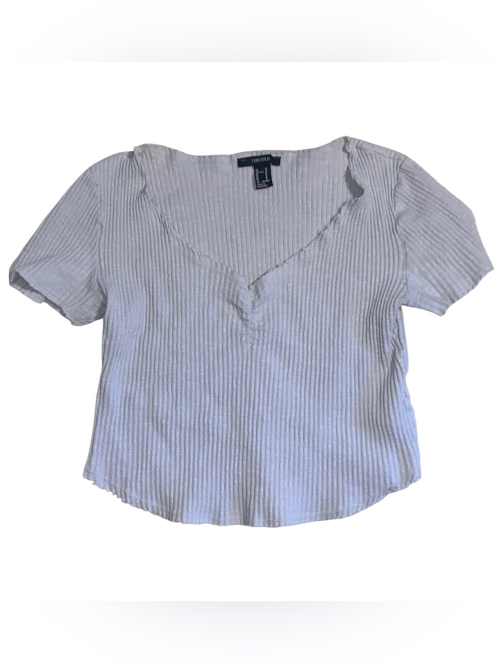 3/$25 Forever 21 Light Gray Ribbed Knit Tank Top